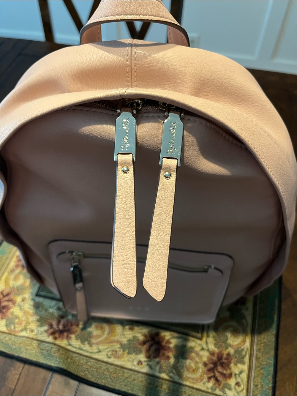 Splendid Pebbled Blush Pink Leather Backpack NWT